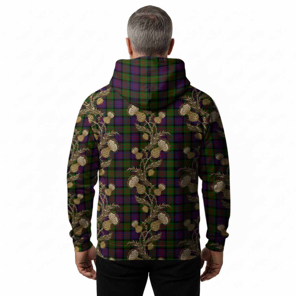 MacDonald (McDonald) Tartan Hoodie Seamless Scottish Thistle Flowers
