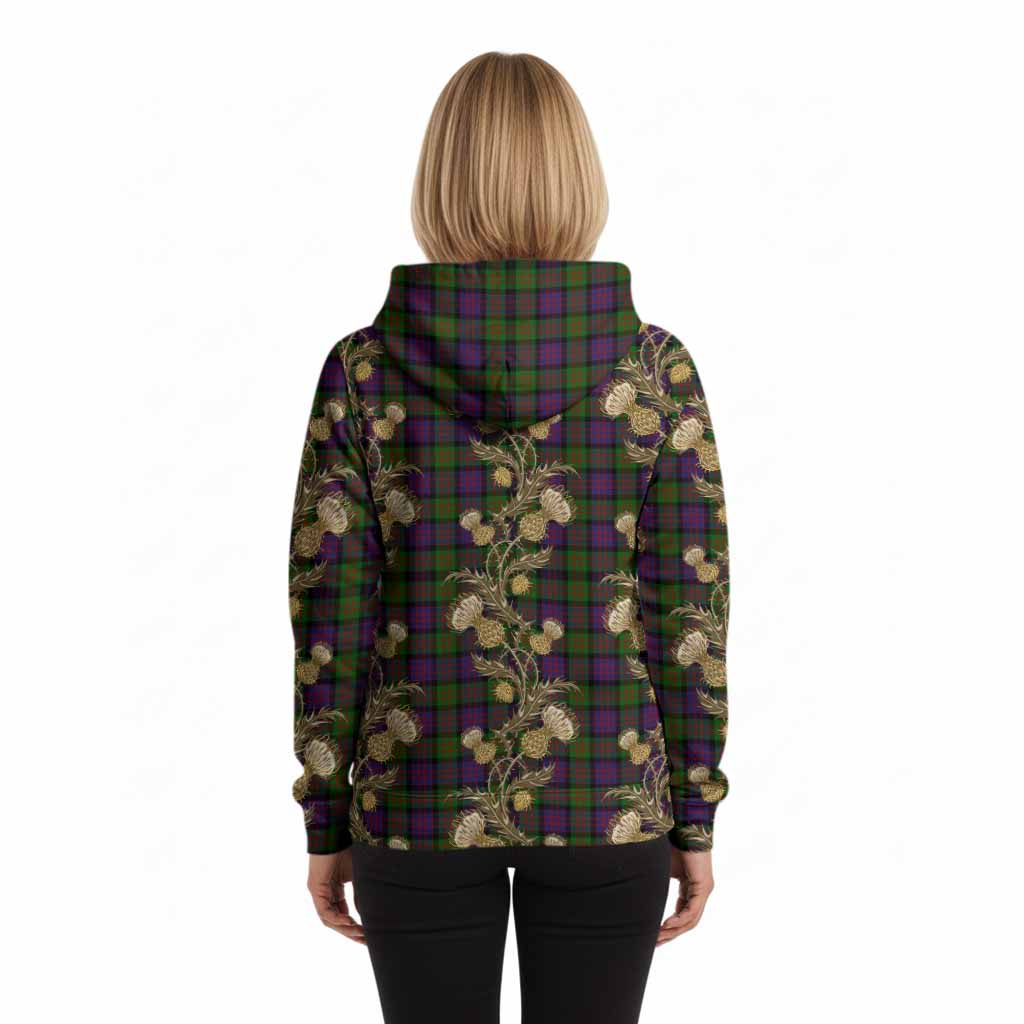 MacDonald (McDonald) Tartan Hoodie Seamless Scottish Thistle Flowers