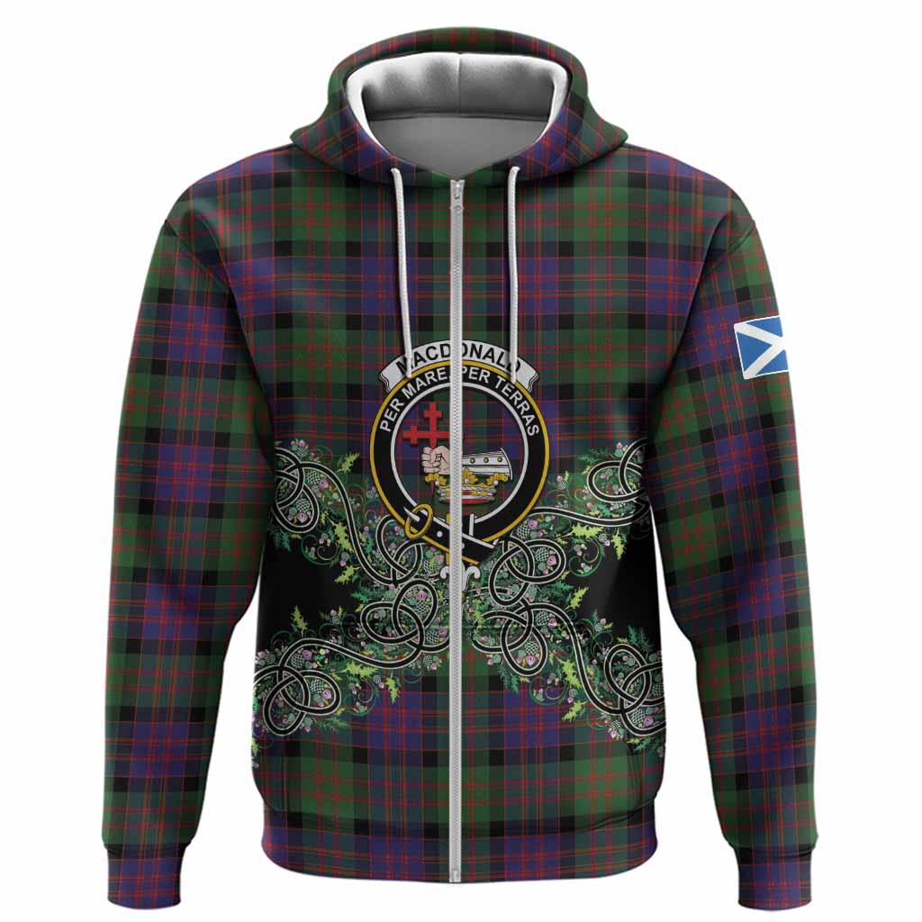 MacDonald (McDonald) Tartan Hoodie Thistle Scottish Spirit