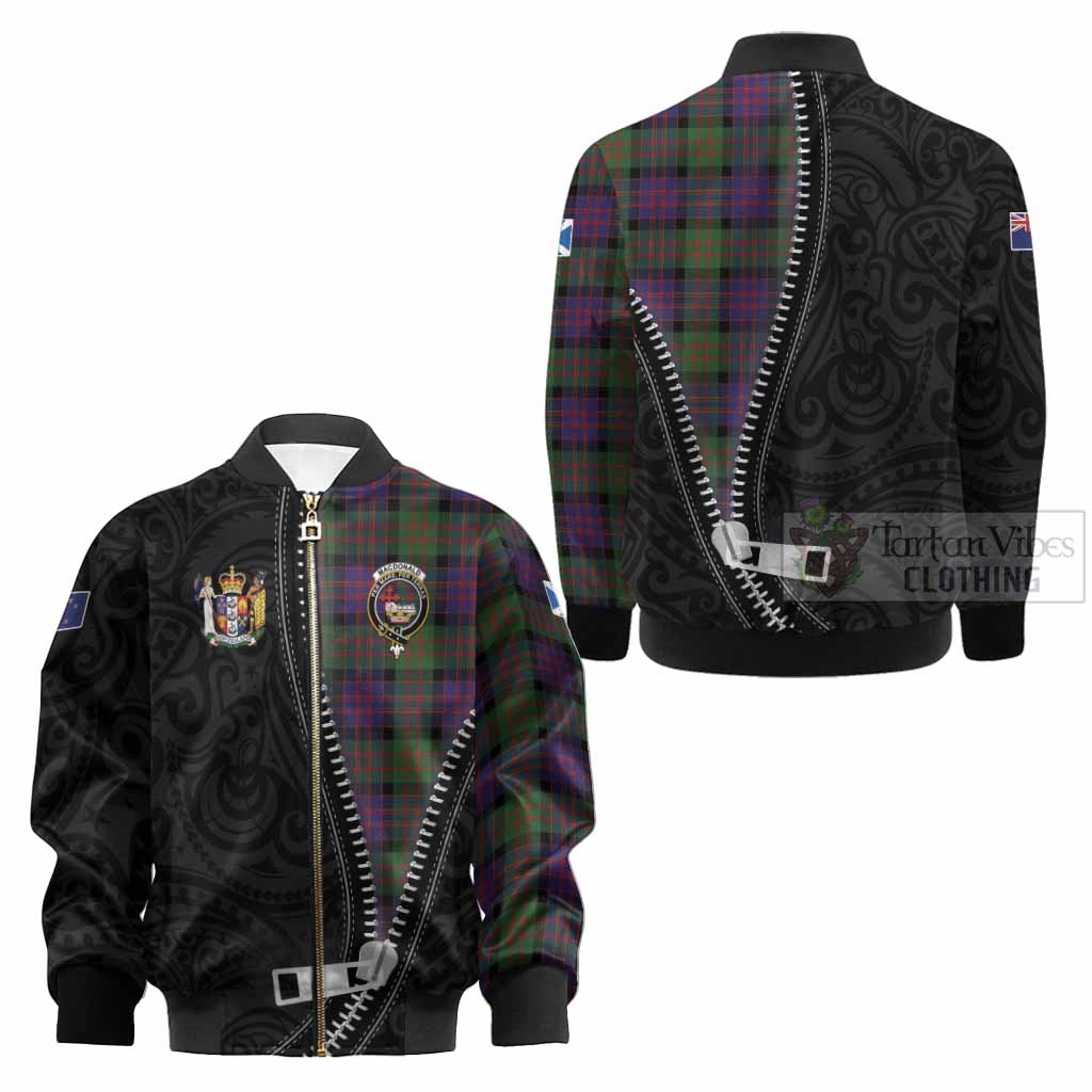 MacDonald (McDonald) Tartan Kid Bomber Jacket New Zealand Pattern Unique Zipper Stylized