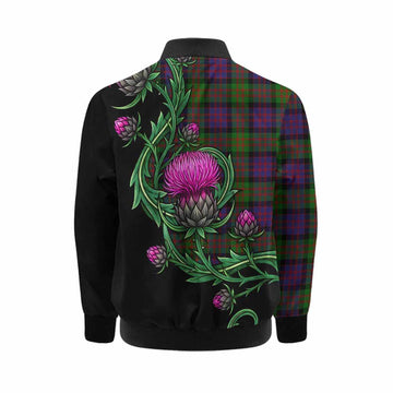 MacDonald (McDonald) Tartan Kid Bomber Jacket Resilient Scottish Thistle Kid - Tartan Vibes Clothing