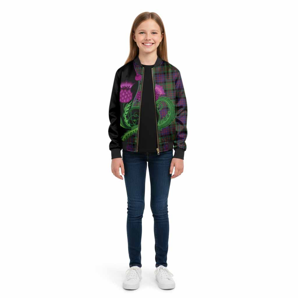 MacDonald (McDonald) Tartan Kid Bomber Jacket Traditional Scottish Thistle