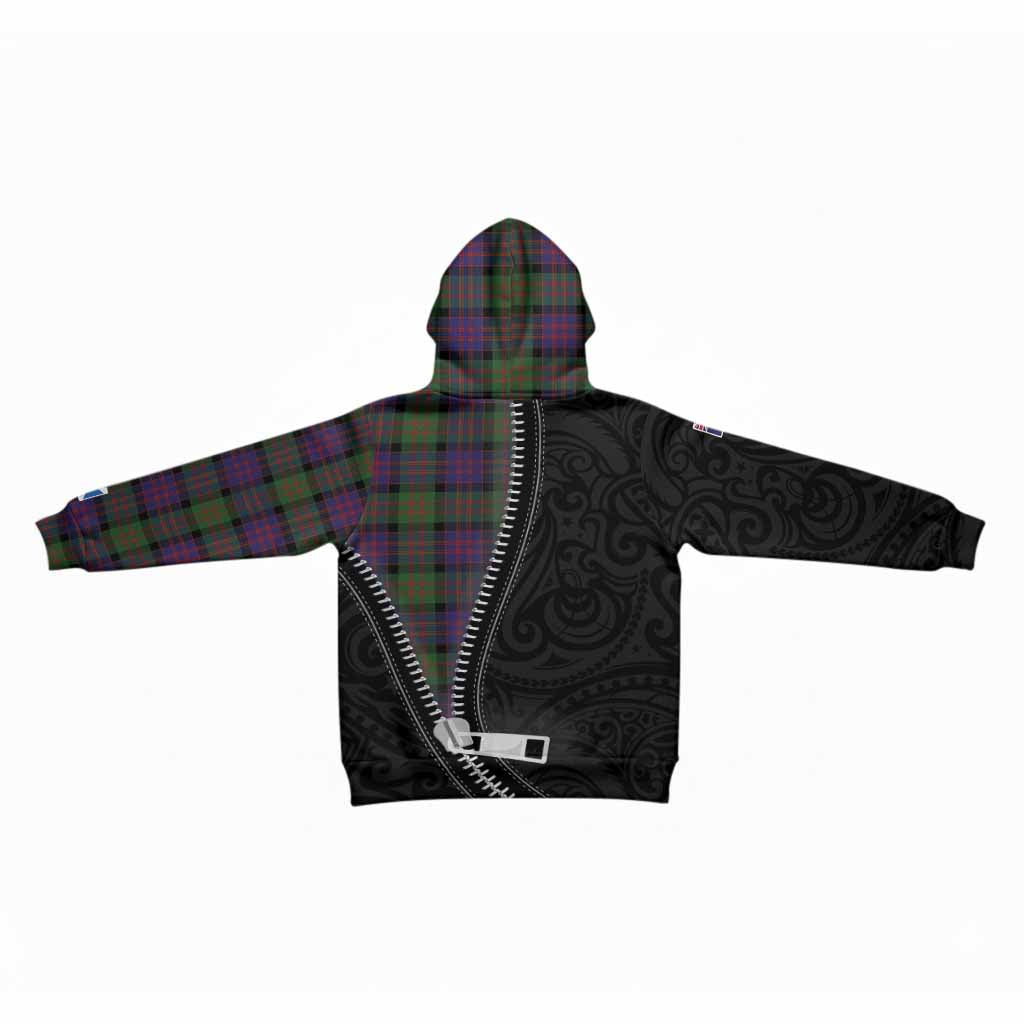 MacDonald (McDonald) Tartan Kid Hoodie New Zealand Pattern Unique Zipper Stylized