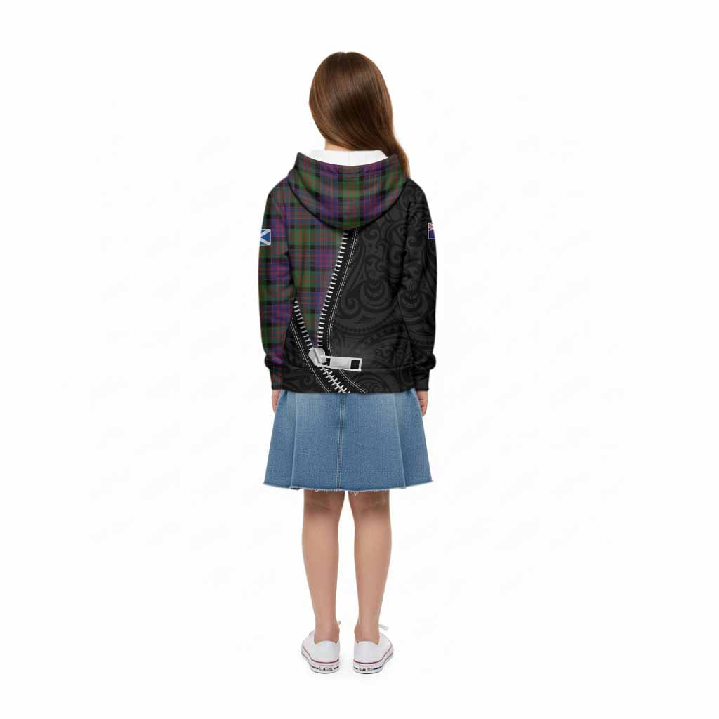 MacDonald (McDonald) Tartan Kid Hoodie New Zealand Pattern Unique Zipper Stylized