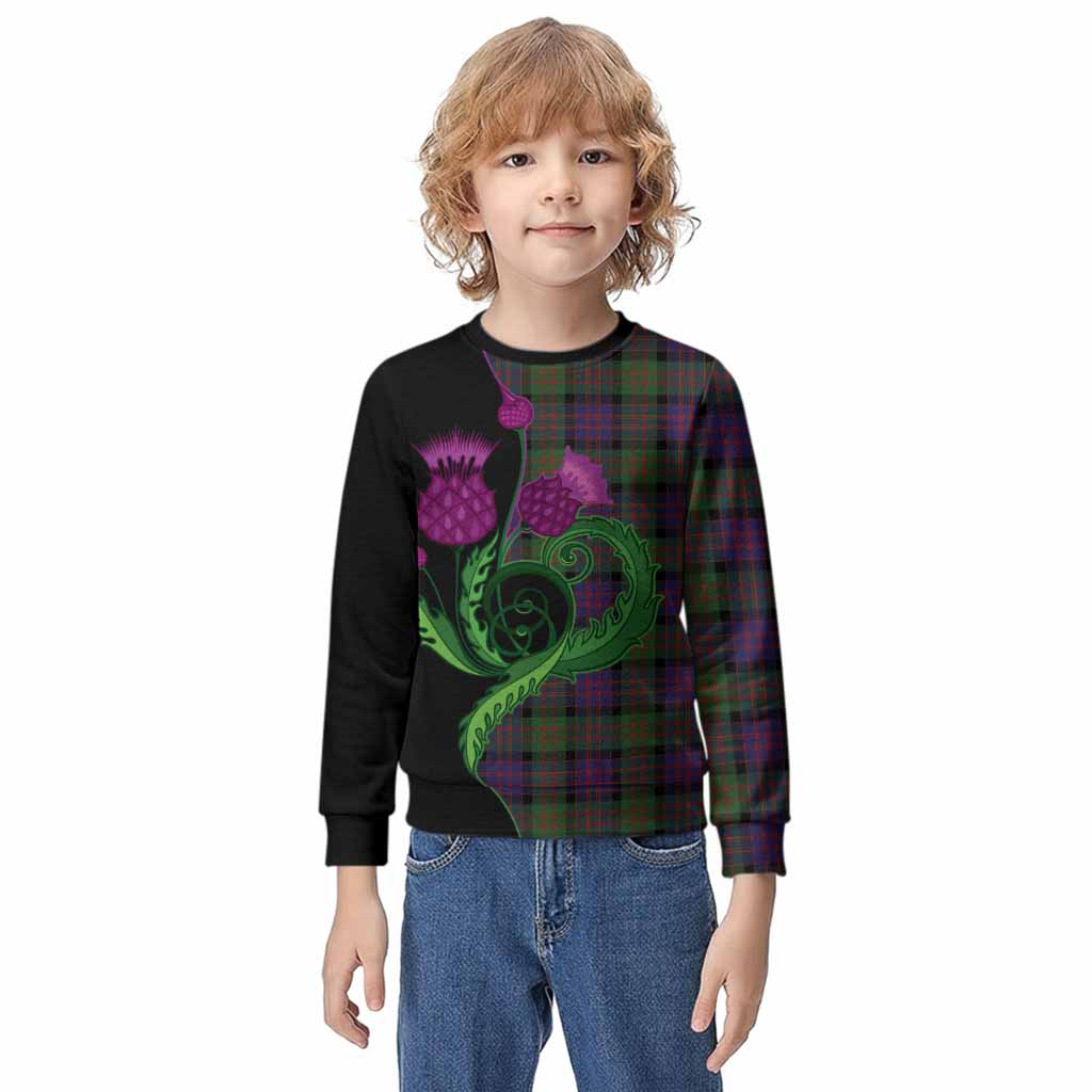 MacDonald (McDonald) Tartan Kid Knitted Sweatshirt Traditional Scottish Thistle