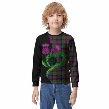 MacDonald (McDonald) Tartan Kid Knitted Sweatshirt Traditional Scottish Thistle