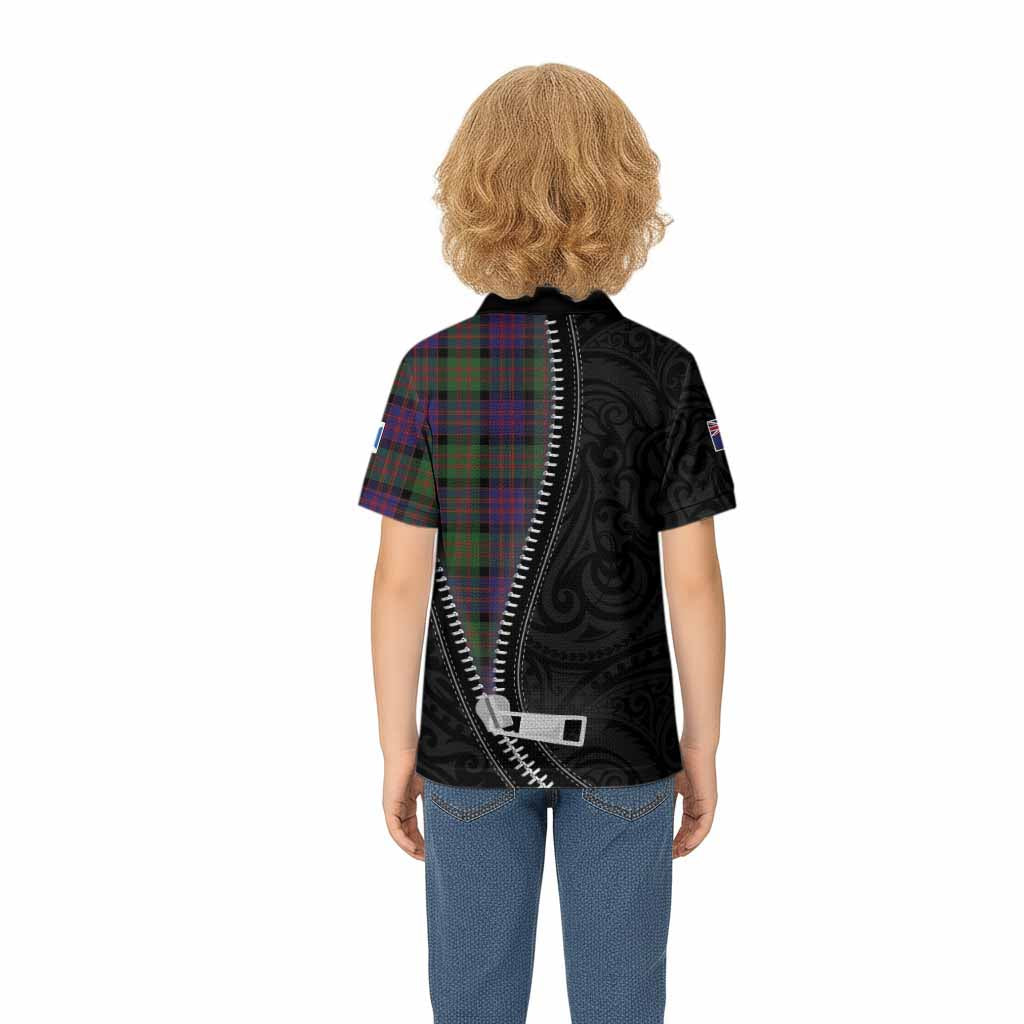MacDonald (McDonald) Tartan Kid Polo Shirt New Zealand Pattern Unique Zipper Stylized