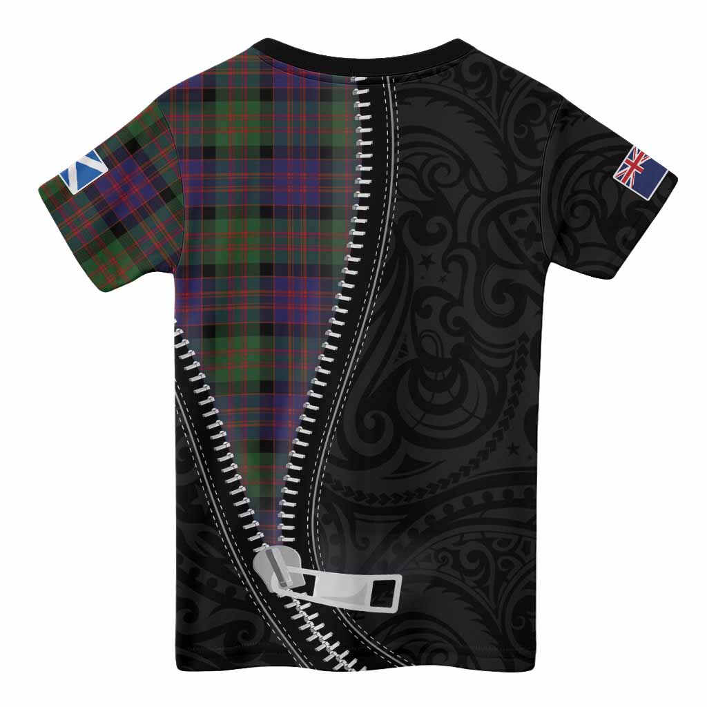 MacDonald (McDonald) Tartan Kid T-shirt New Zealand Pattern Unique Zipper Stylized