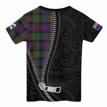 MacDonald (McDonald) Tartan Kid T-shirt New Zealand Pattern Unique Zipper Stylized