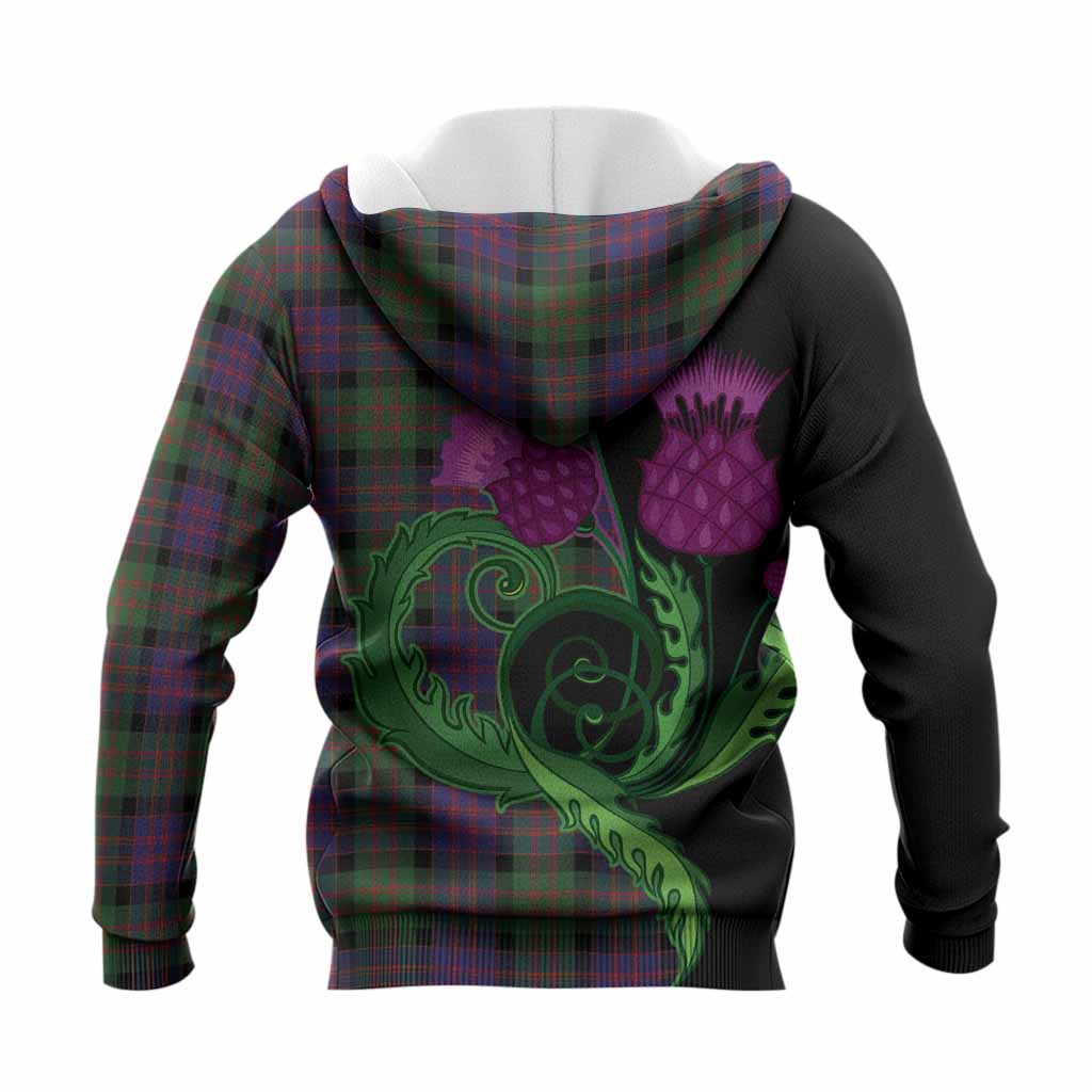 MacDonald (McDonald) Tartan Knitted Hoodie Traditional Scottish Thistle