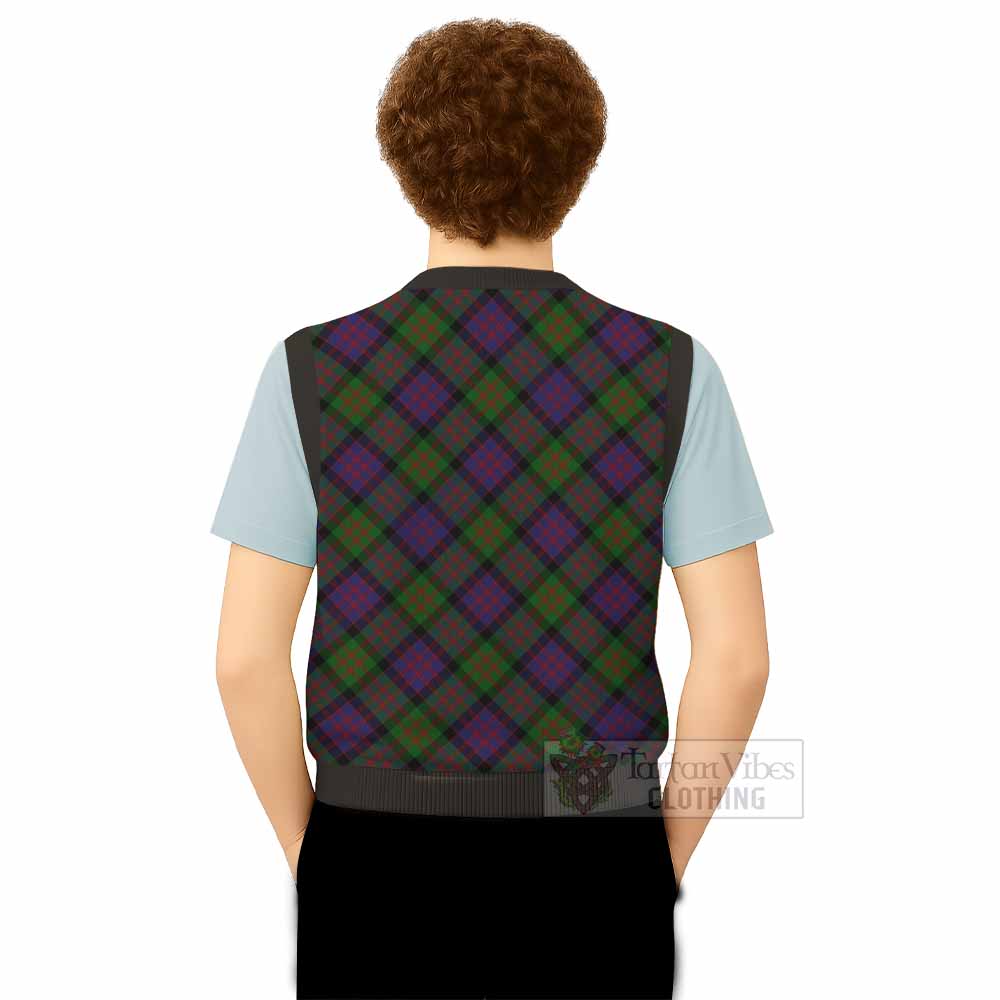 MacDonald (McDonald) Tartan  Knitted V-Neck Vest Cross Style