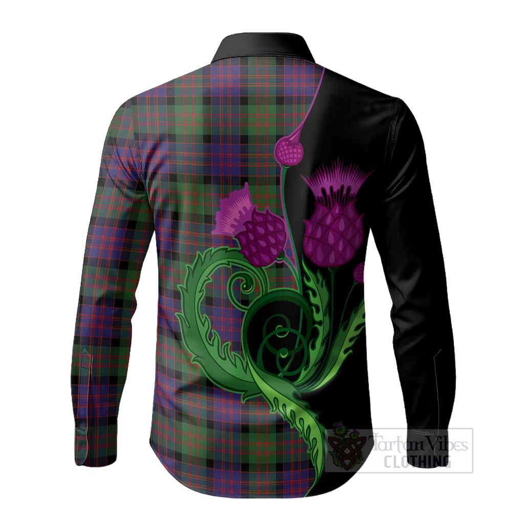 MacDonald (McDonald) Tartan Long Sleeve Button Shirts Traditional Scottish Thistle