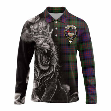 MacDonald (McDonald) Tartan Long Sleeve Polo Shirt Roaring Lion Heritage