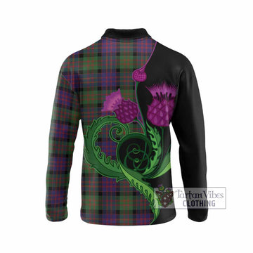 MacDonald (McDonald) Tartan Long Sleeve Polo Shirt Traditional Scottish Thistle