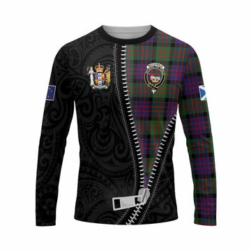 MacDonald (McDonald) Tartan Long Sleeve T-Shirt New Zealand Pattern Unique Zipper Stylized