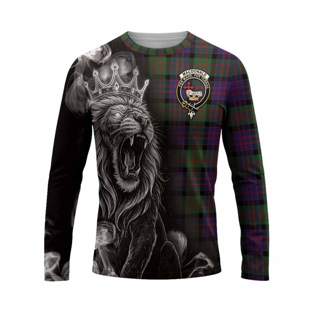MacDonald (McDonald) Tartan Long Sleeve T-Shirt Roaring Lion Heritage