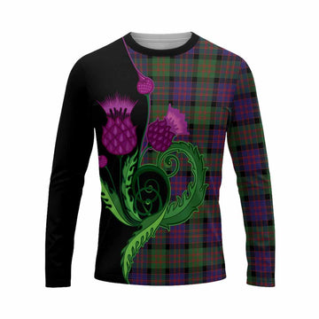 MacDonald (McDonald) Tartan Long Sleeve T-Shirt Traditional Scottish Thistle