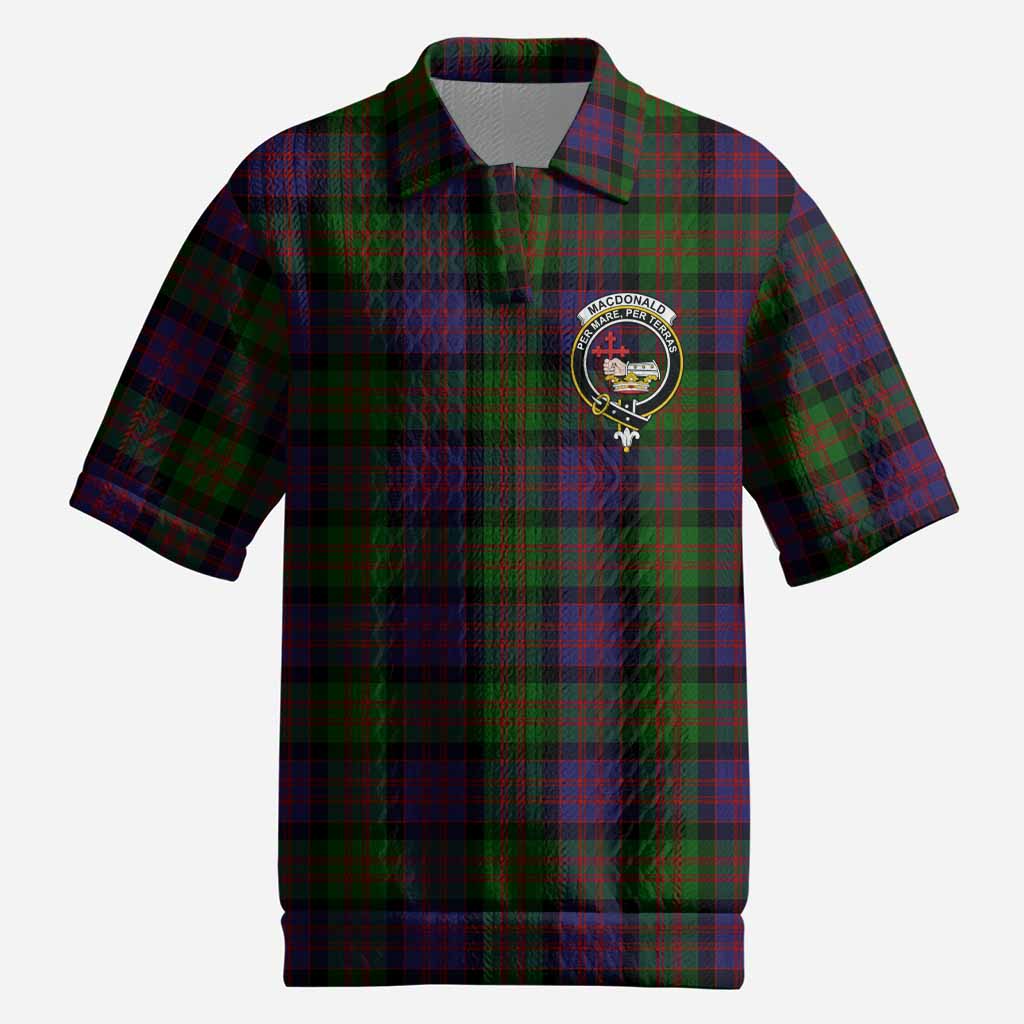 MacDonald (McDonald) Tartan Men’s Polo Sweater Top with Family Crest