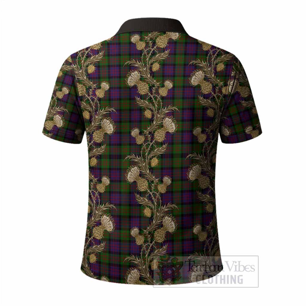 MacDonald (McDonald) Tartan Polo Shirt Seamless Scottish Thistle Flowers