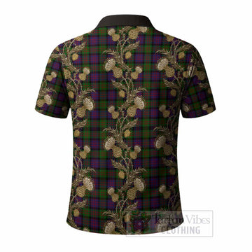 MacDonald (McDonald) Tartan Polo Shirt Seamless Scottish Thistle Flowers