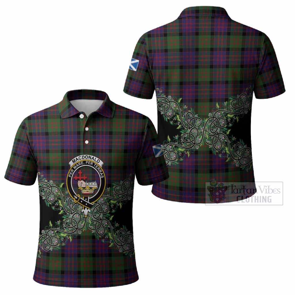 MacDonald (McDonald) Tartan Polo Shirt Thistle Scottish Spirit