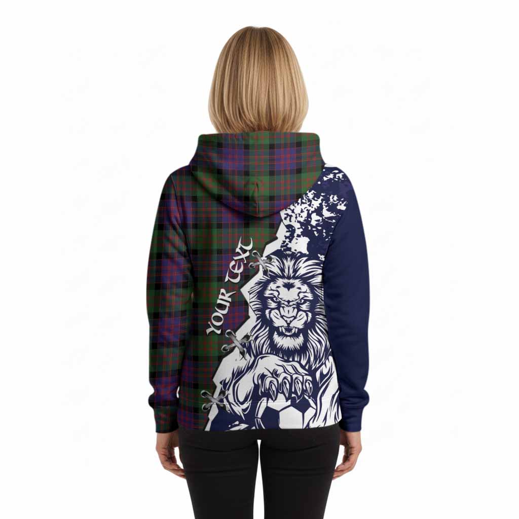 MacDonald (McDonald) Tartan Scottish Hoodie Angry Lion With Soccer Ball Style