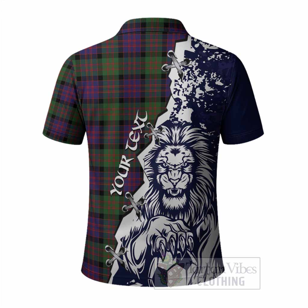 MacDonald (McDonald) Tartan Scottish Polo Shirt Angry Lion With Soccer Ball Style