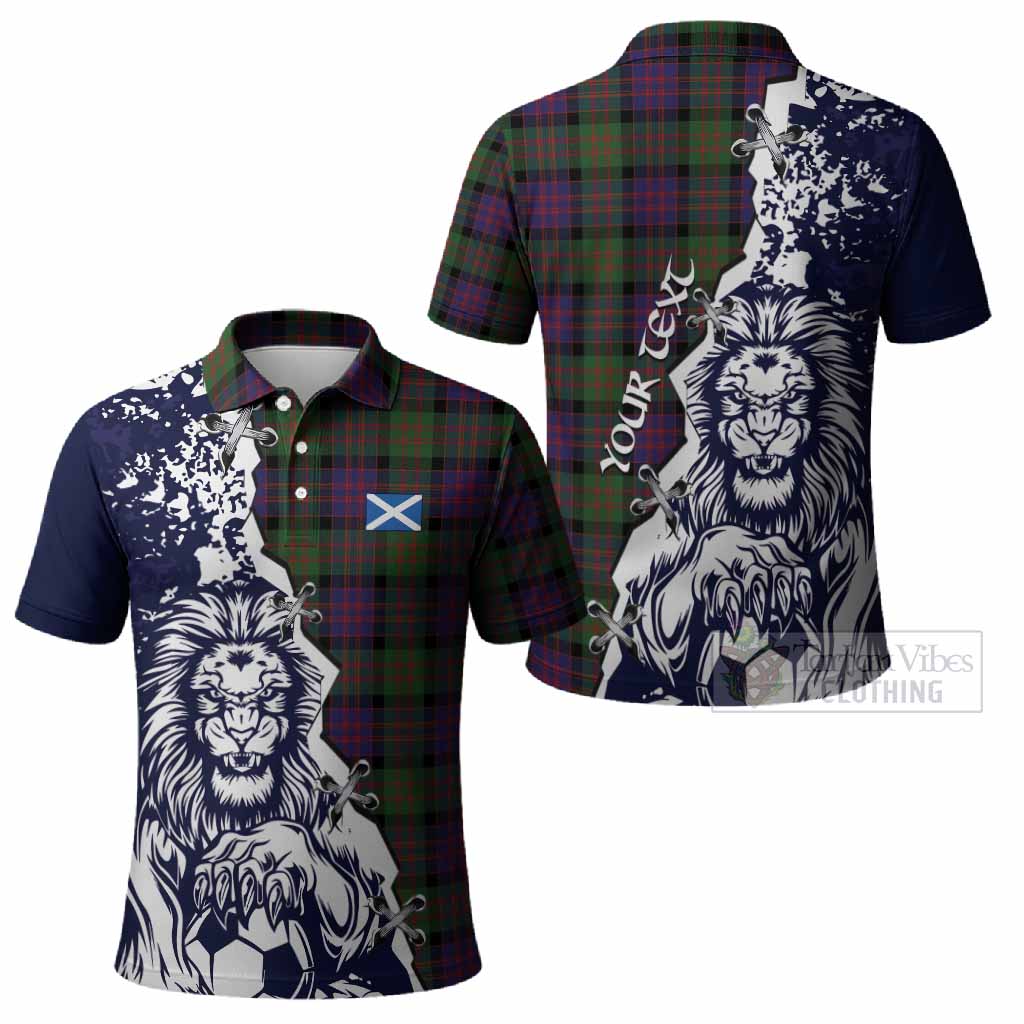 MacDonald (McDonald) Tartan Scottish Polo Shirt Angry Lion With Soccer Ball Style