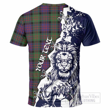 MacDonald (McDonald) Tartan Scottish T-Shirt Angry Lion With Soccer Ball Style