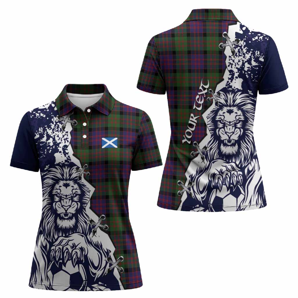 MacDonald (McDonald) Tartan Scottish Women Polo Shirt Angry Lion With Soccer Ball Style