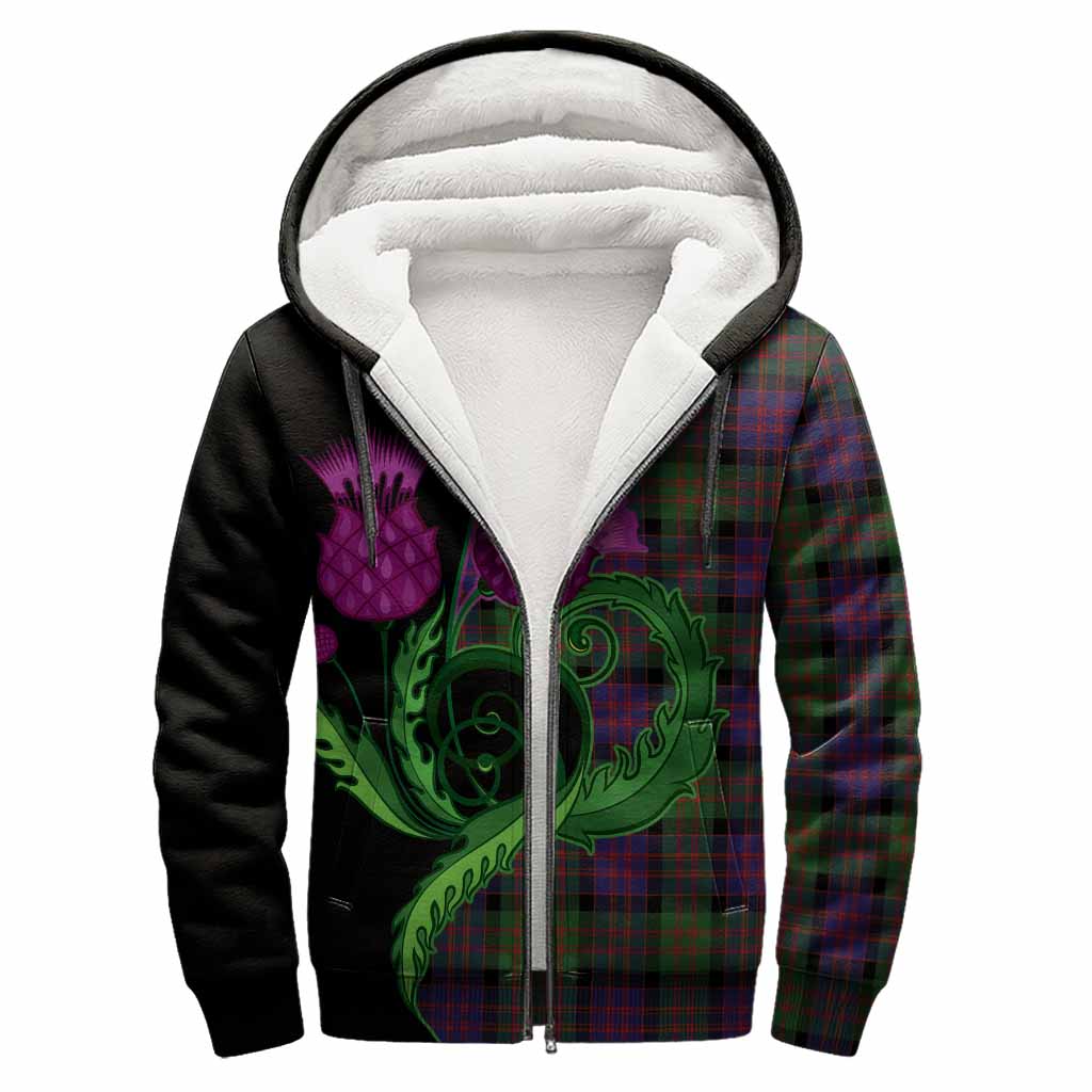 MacDonald (McDonald) Tartan Sherpa Hoodie Traditional Scottish Thistle