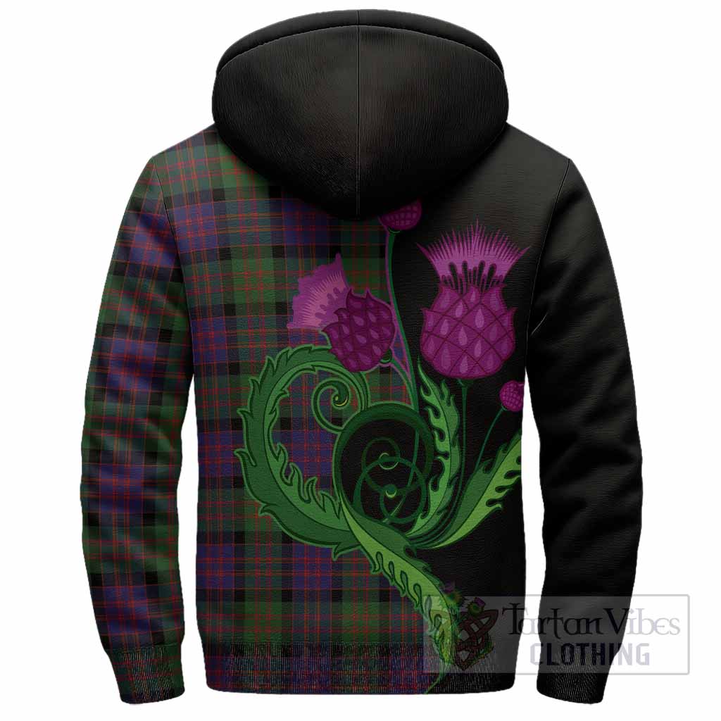 MacDonald (McDonald) Tartan Sherpa Hoodie Traditional Scottish Thistle