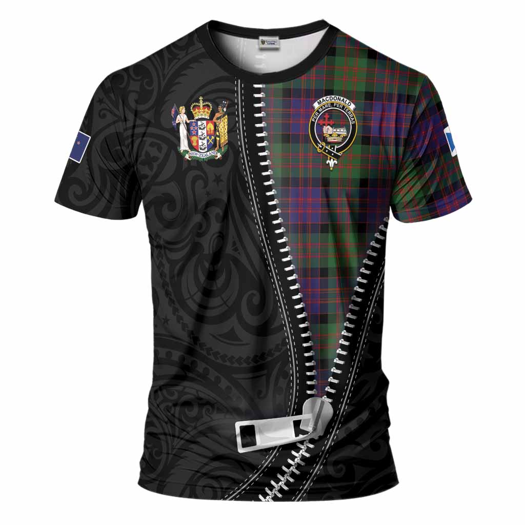MacDonald (McDonald) Tartan T-Shirt New Zealand Pattern Unique Zipper Stylized