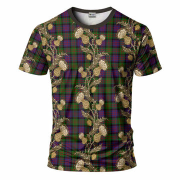 MacDonald (McDonald) Tartan T-Shirt Seamless Scottish Thistle Flowers