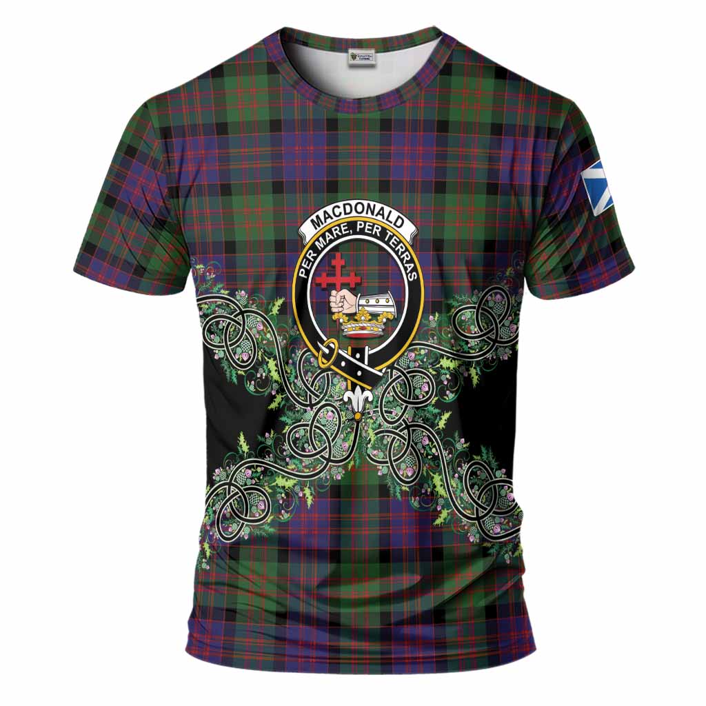 MacDonald (McDonald) Tartan T-Shirt Thistle Scottish Spirit