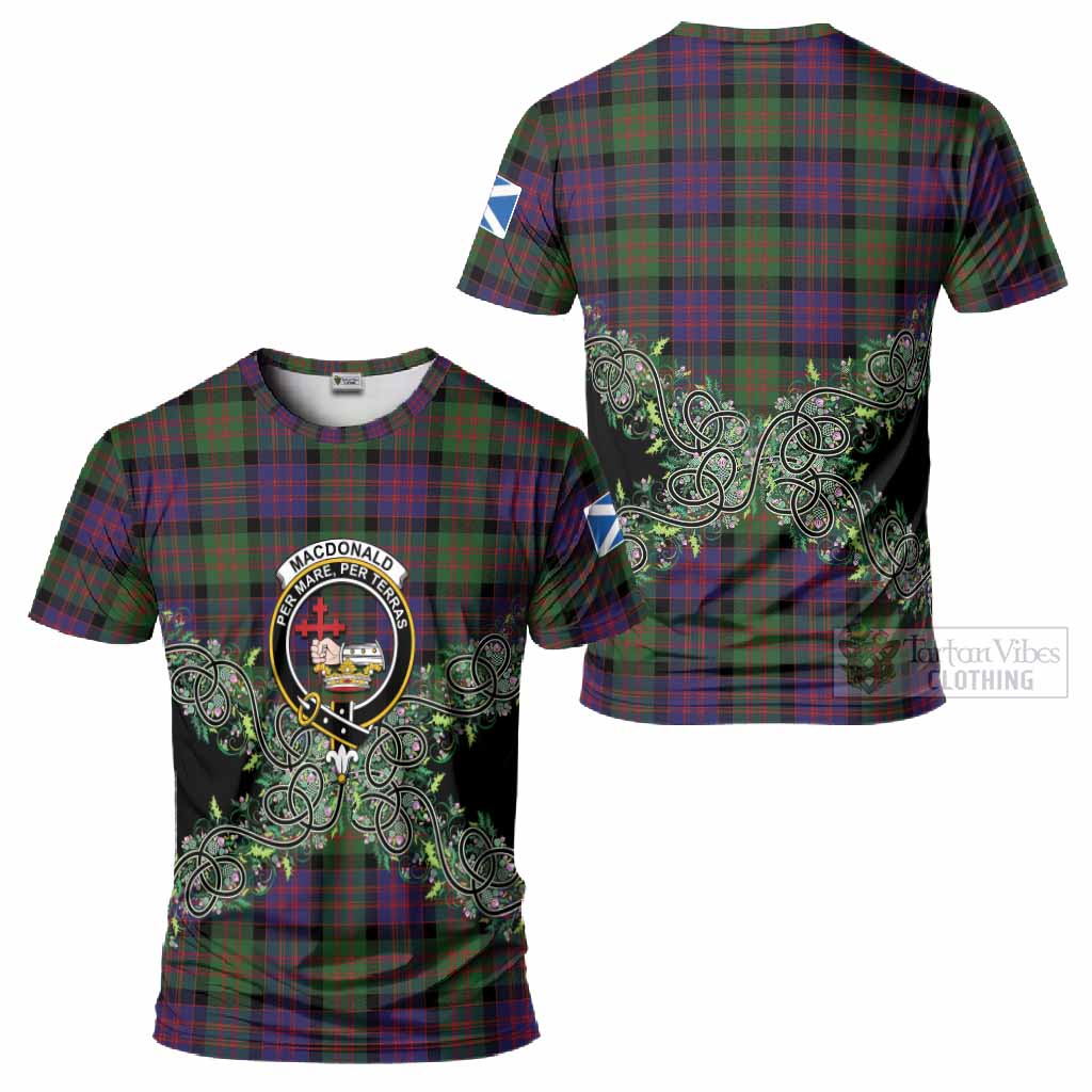 MacDonald (McDonald) Tartan T-Shirt Thistle Scottish Spirit