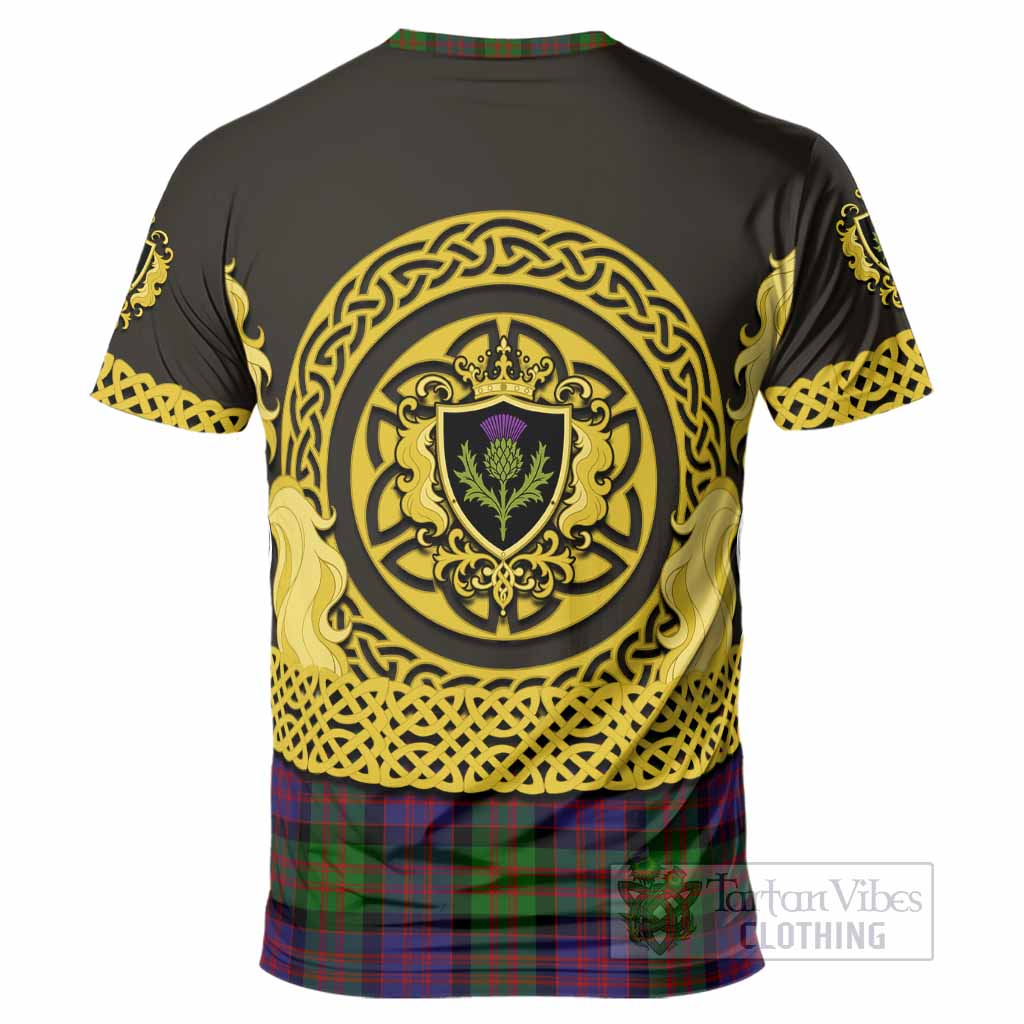 MacDonald (McDonald) Tartan T-Shirt Unicorn Celtic Knot And Thistle Emblem