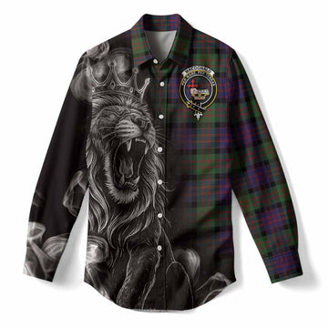 MacDonald (McDonald) Tartan Women Casual Shirt Roaring Lion Heritage