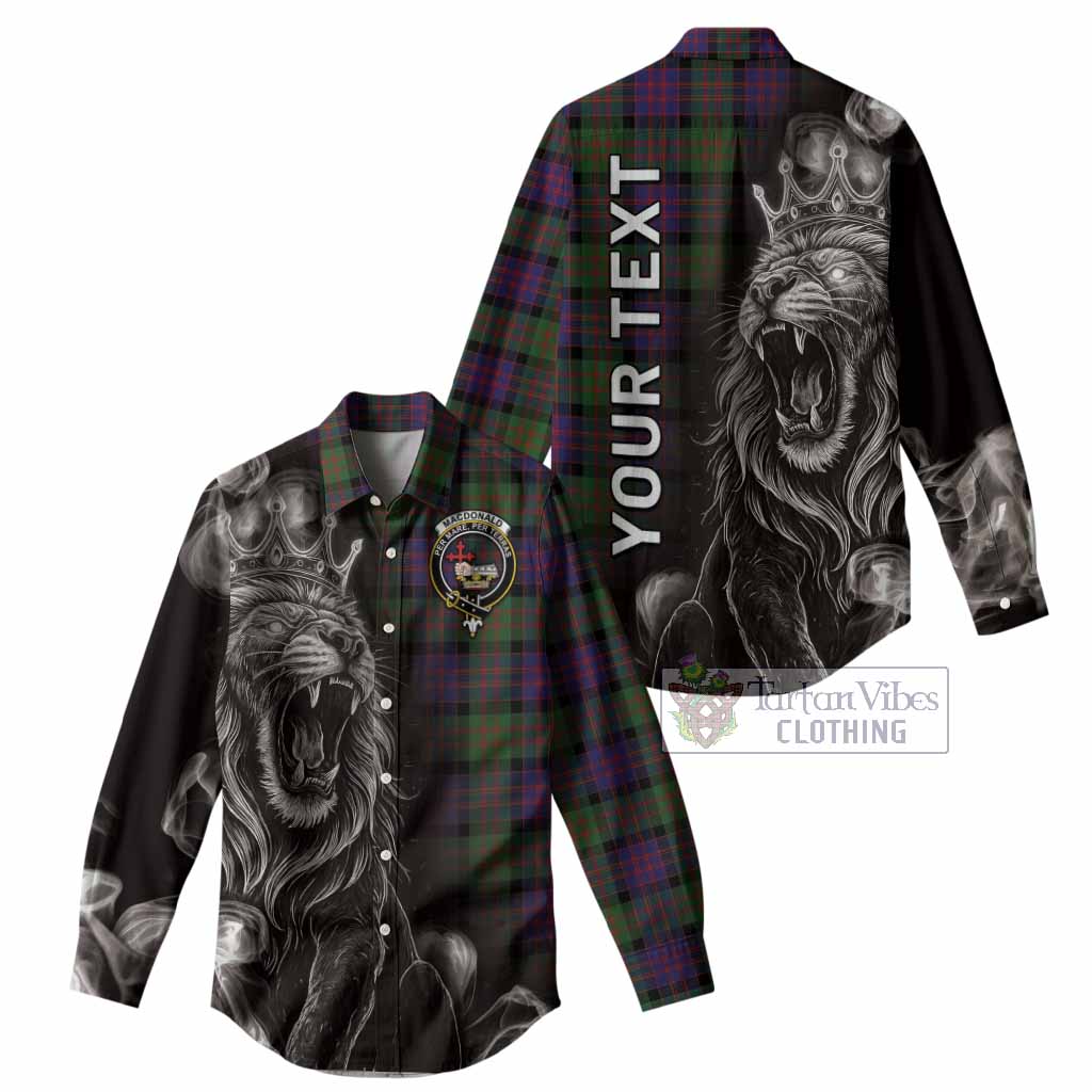 MacDonald (McDonald) Tartan Women Casual Shirt Roaring Lion Heritage