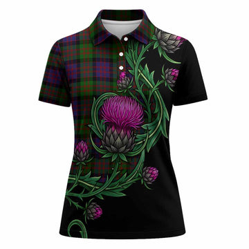 MacDonald (McDonald) Tartan Women Polo Shirt Resilient Scottish Thistle