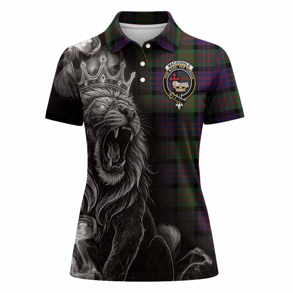 MacDonald (McDonald) Tartan Women Polo Shirt Roaring Lion Heritage