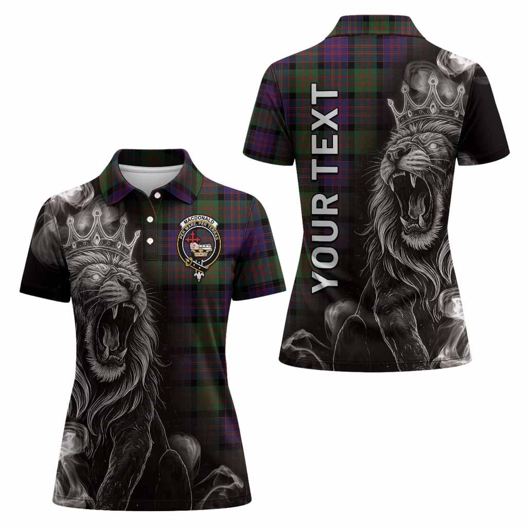 MacDonald (McDonald) Tartan Women Polo Shirt Roaring Lion Heritage