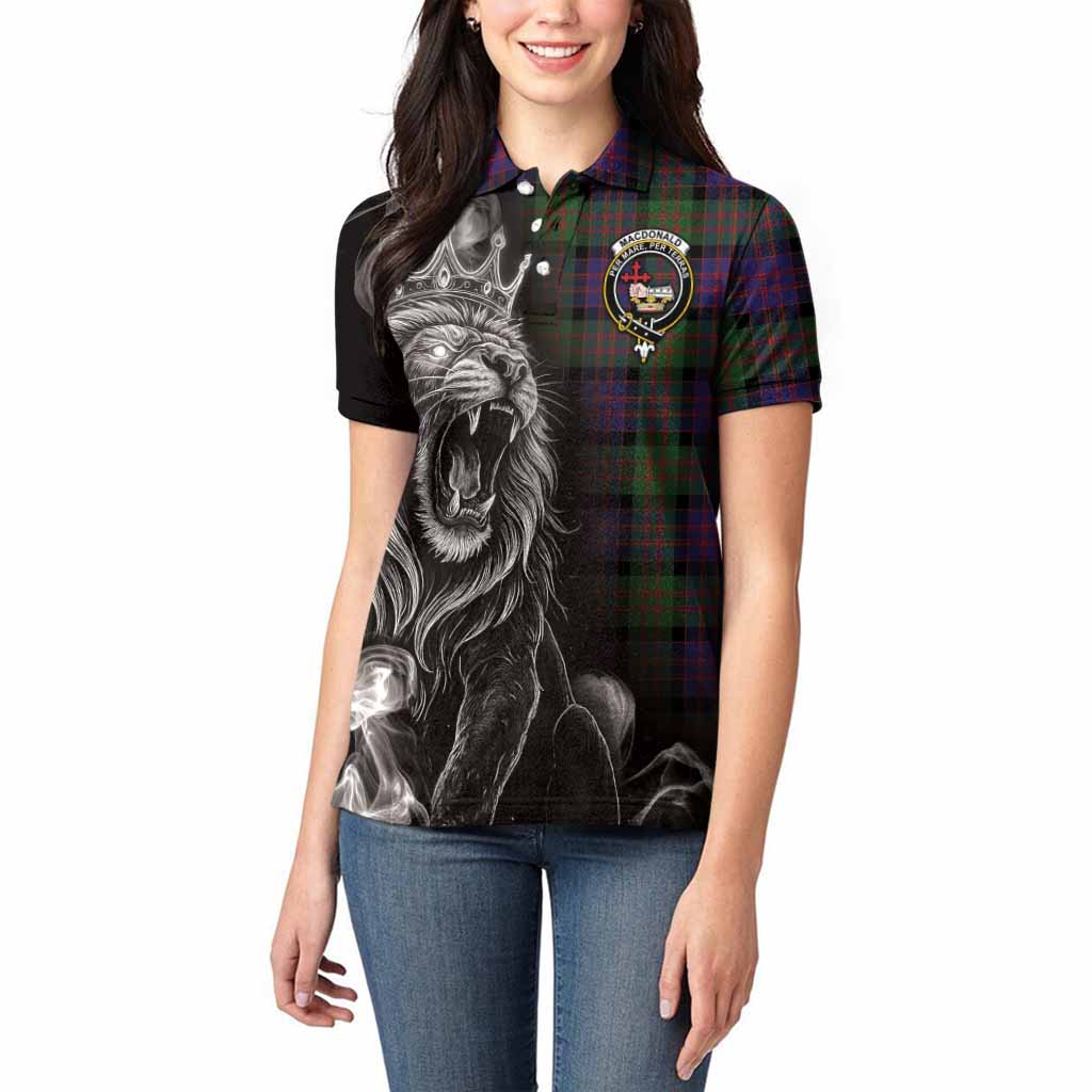 MacDonald (McDonald) Tartan Women Polo Shirt Roaring Lion Heritage