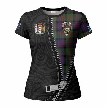 MacDonald (McDonald) Tartan Women T shirt New Zealand Pattern Unique Zipper Stylized