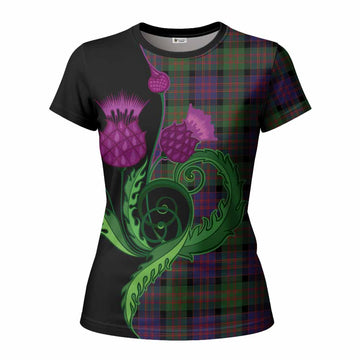 MacDonald (McDonald) Tartan Women T shirt Traditional Scottish Thistle