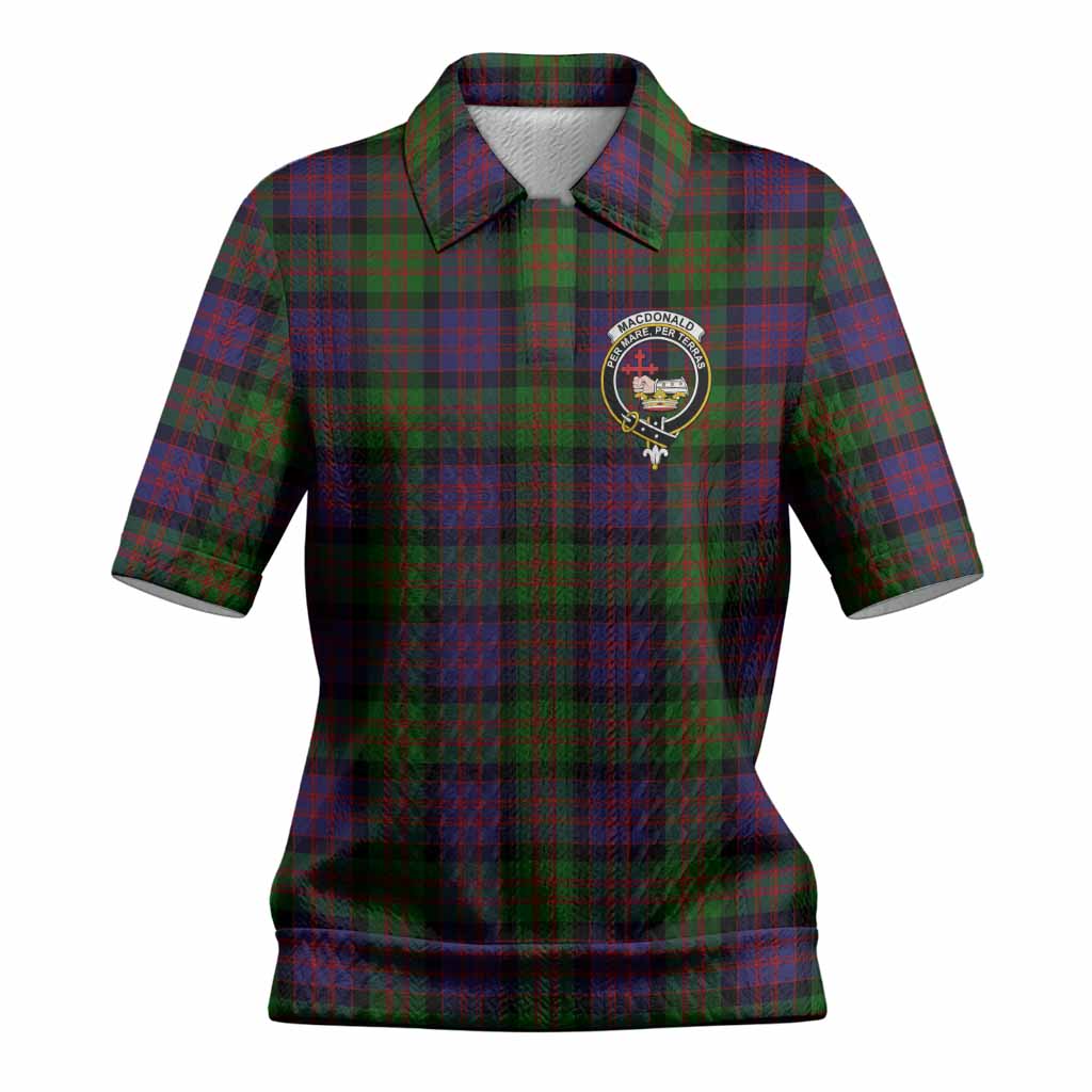 MacDonald (McDonald) Tartan Women’s Polo Sweater Top with Family Crest