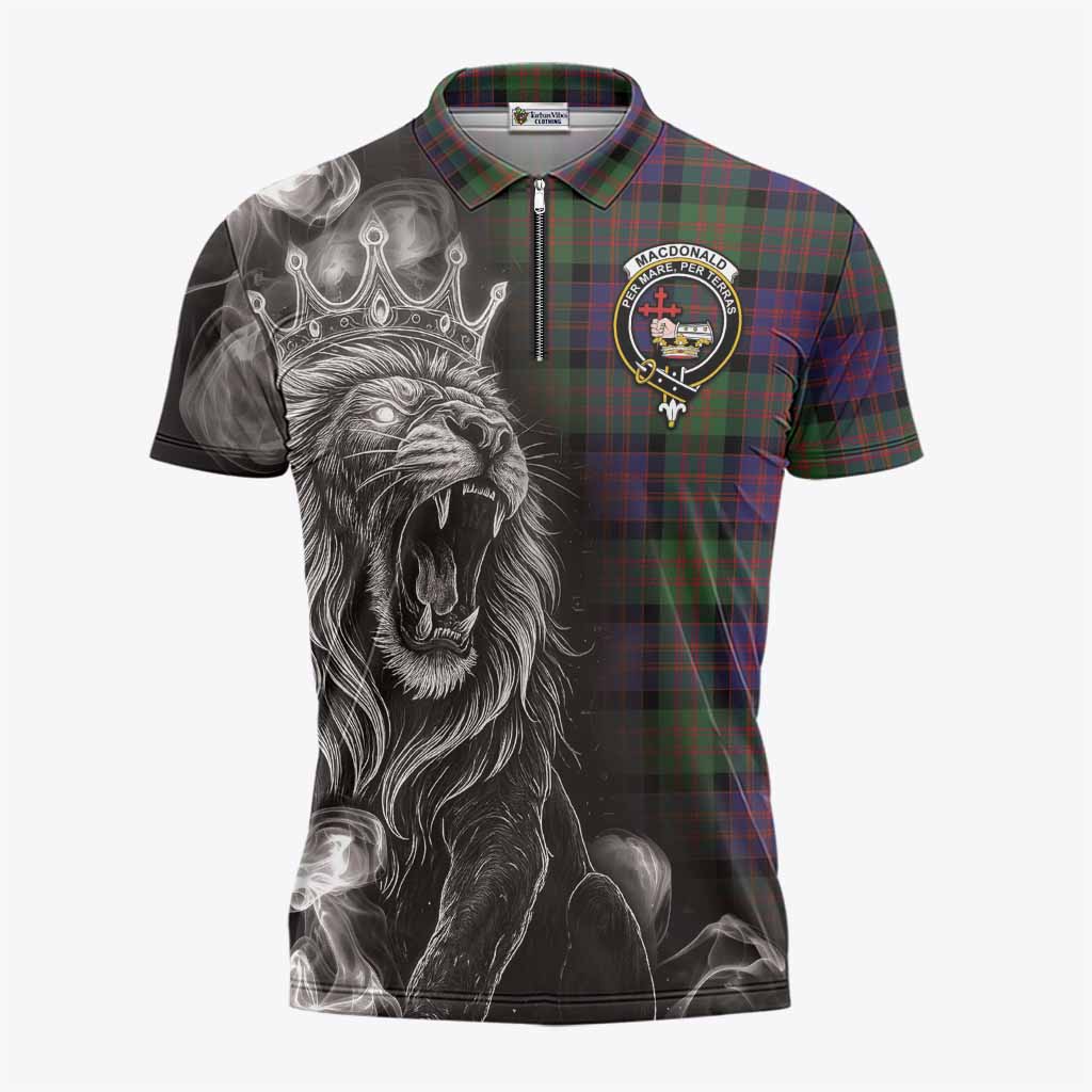 MacDonald (McDonald) Tartan Zipper Polo Shirt Roaring Lion Heritage