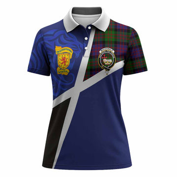 MacDonald (McDonald) The Scottish Football Crest Women Polo Shirt Lion-Tartan Army