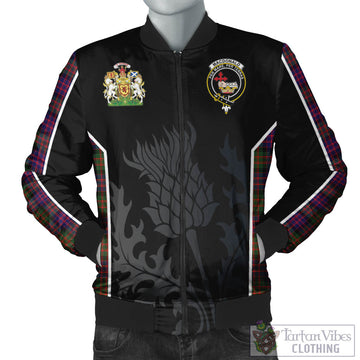 MacDonald Modern Tartan Bomber Jacket with Family Crest and Scottish Thistle Vibes Sport Style