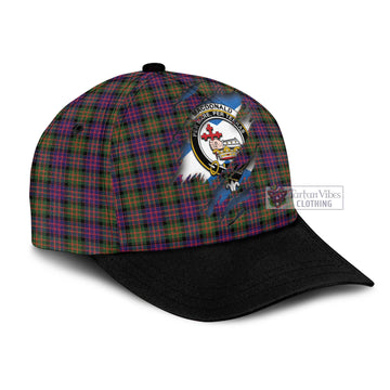 MacDonald Modern Tartan Classic Cap with Family Crest In Me Style